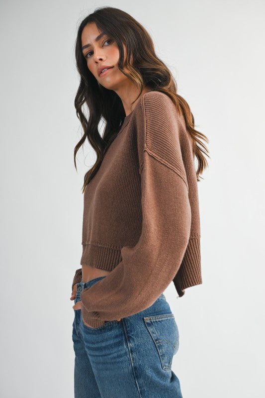 MOCK NECK PULLOVER SWEATER