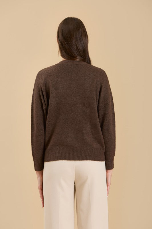DROP SHOULDER KNIT SWEATER