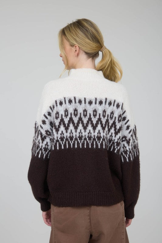 FAIR ISLE ZIPPER SWEATER