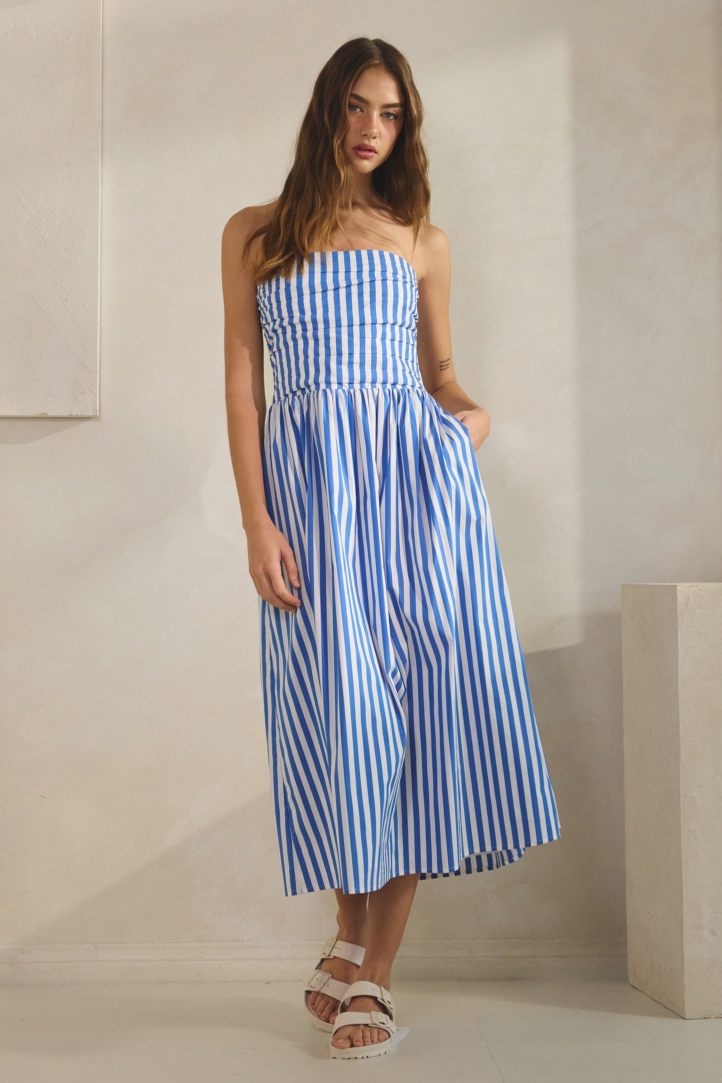 Sadie Striped Midi Dress