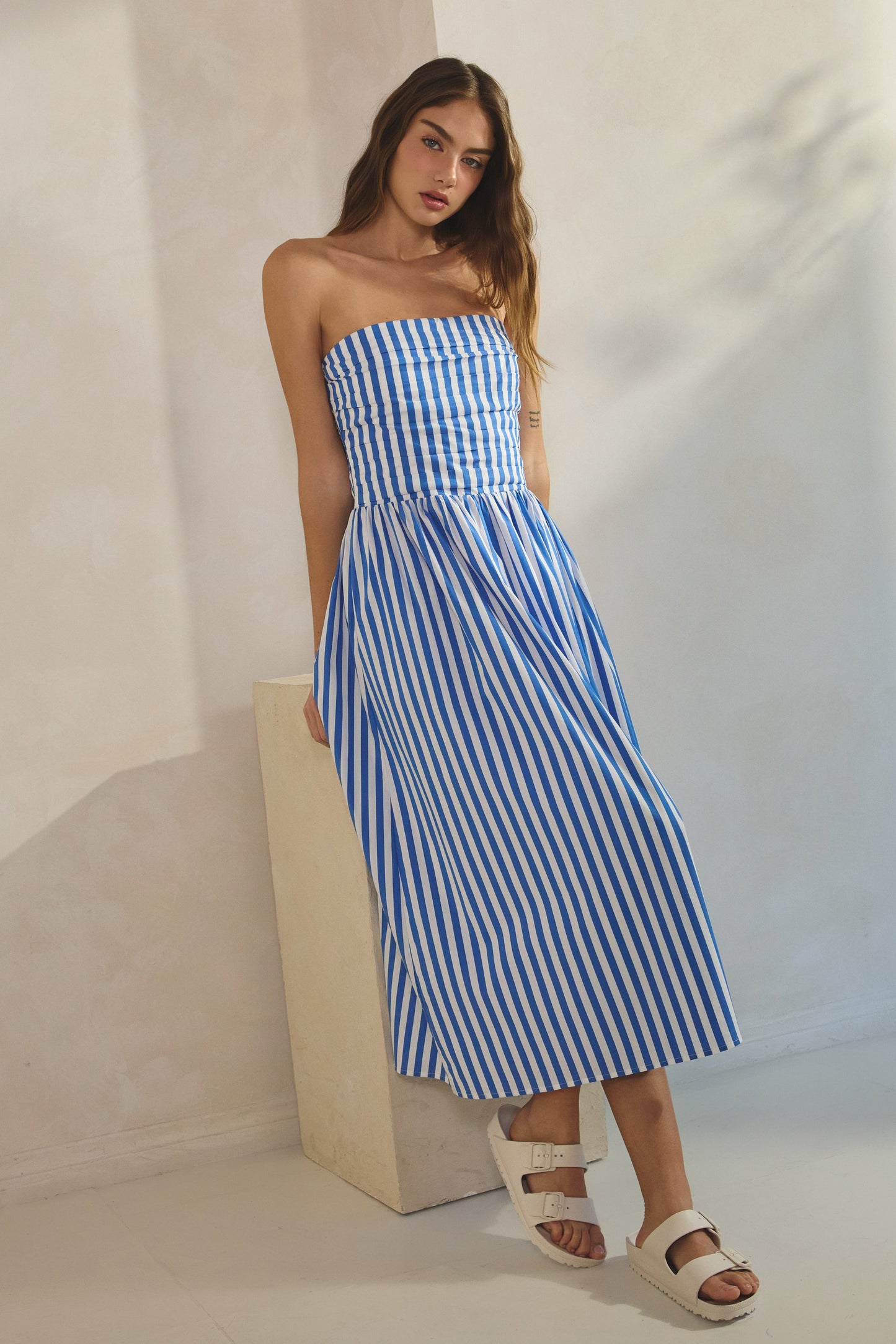 Sadie Striped Midi Dress