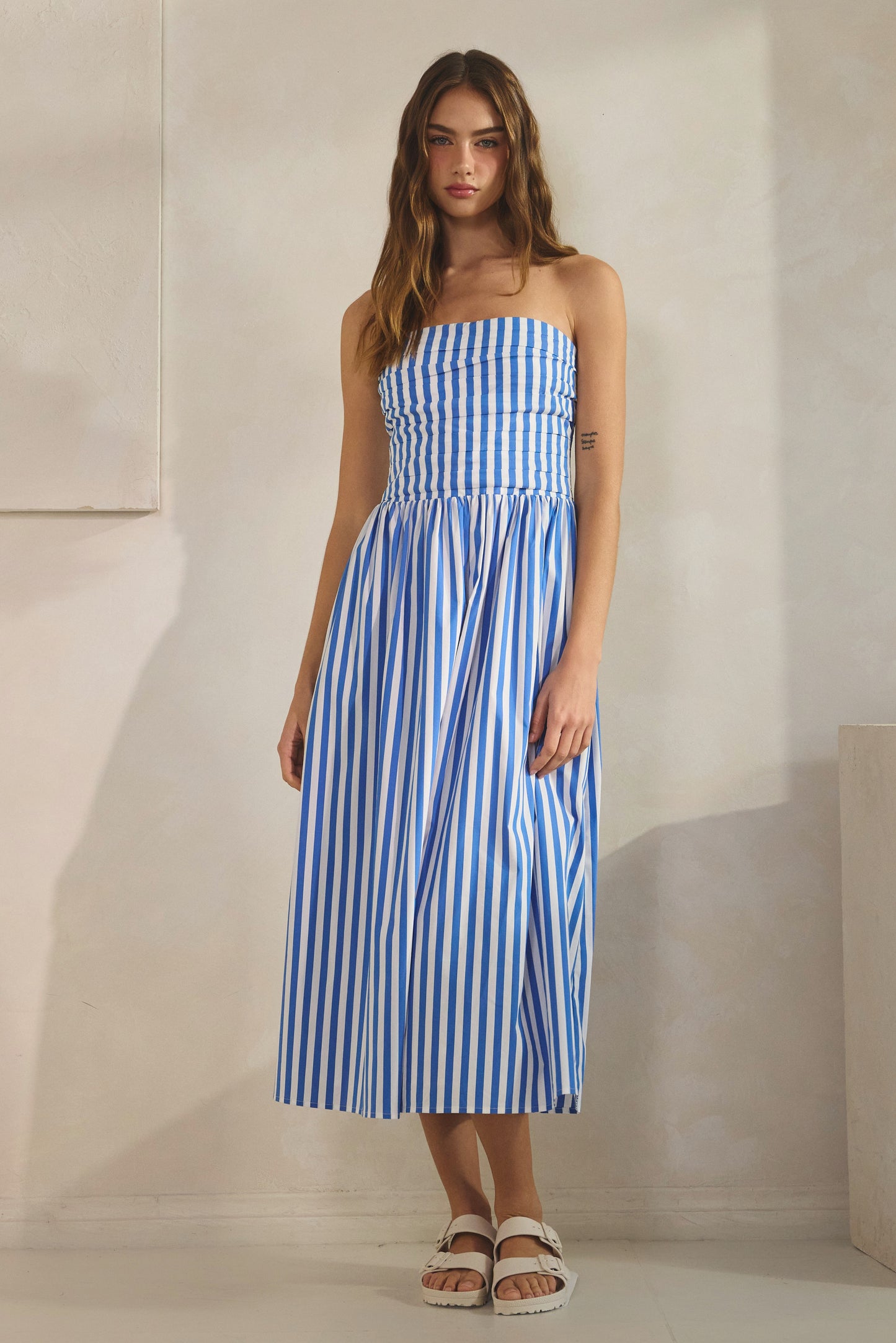 Sadie Striped Midi Dress