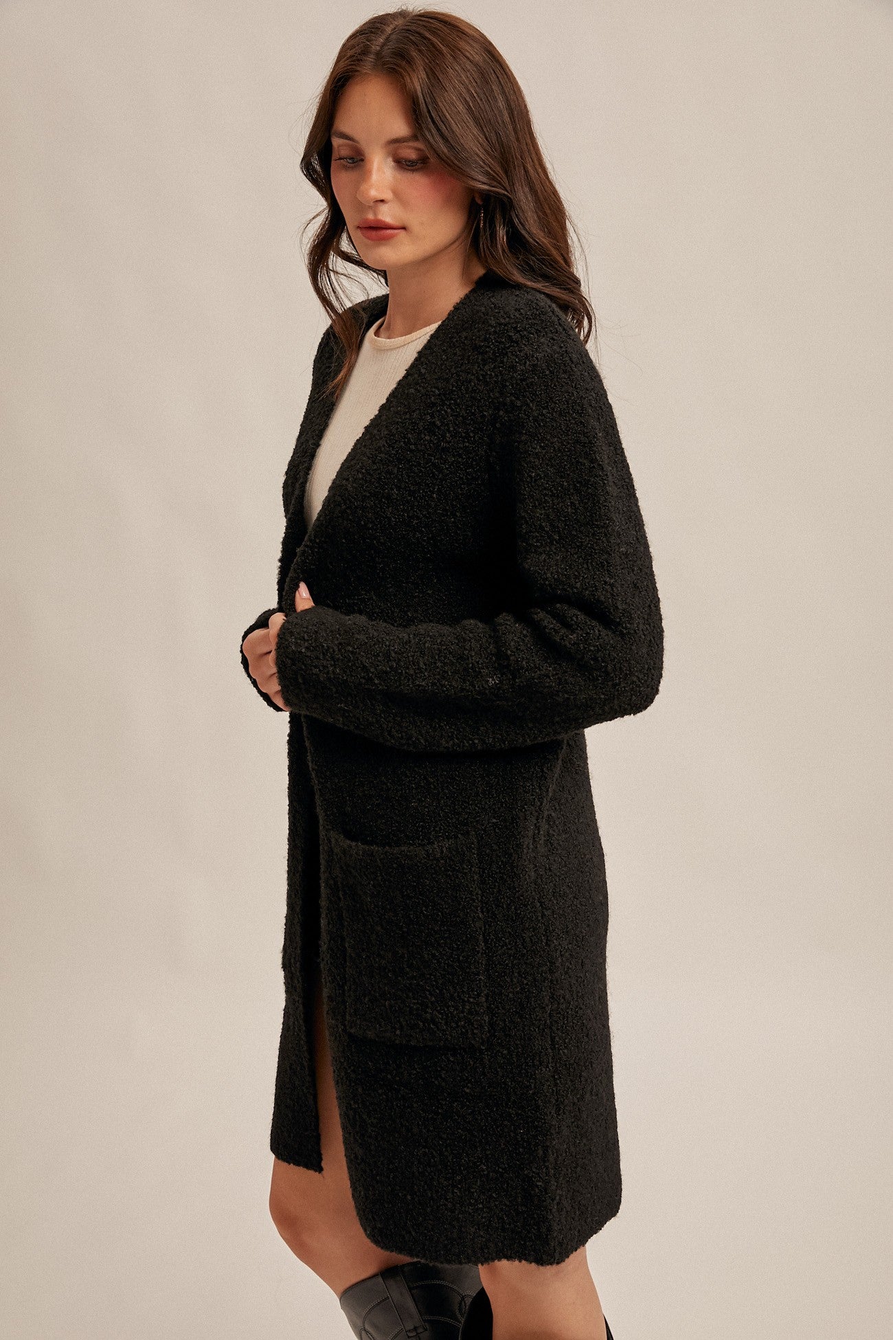 THE BOUCLE SWEATER CARDIGAN