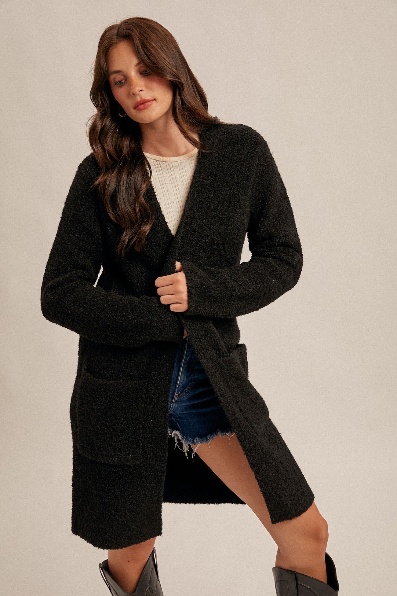 THE BOUCLE SWEATER CARDIGAN