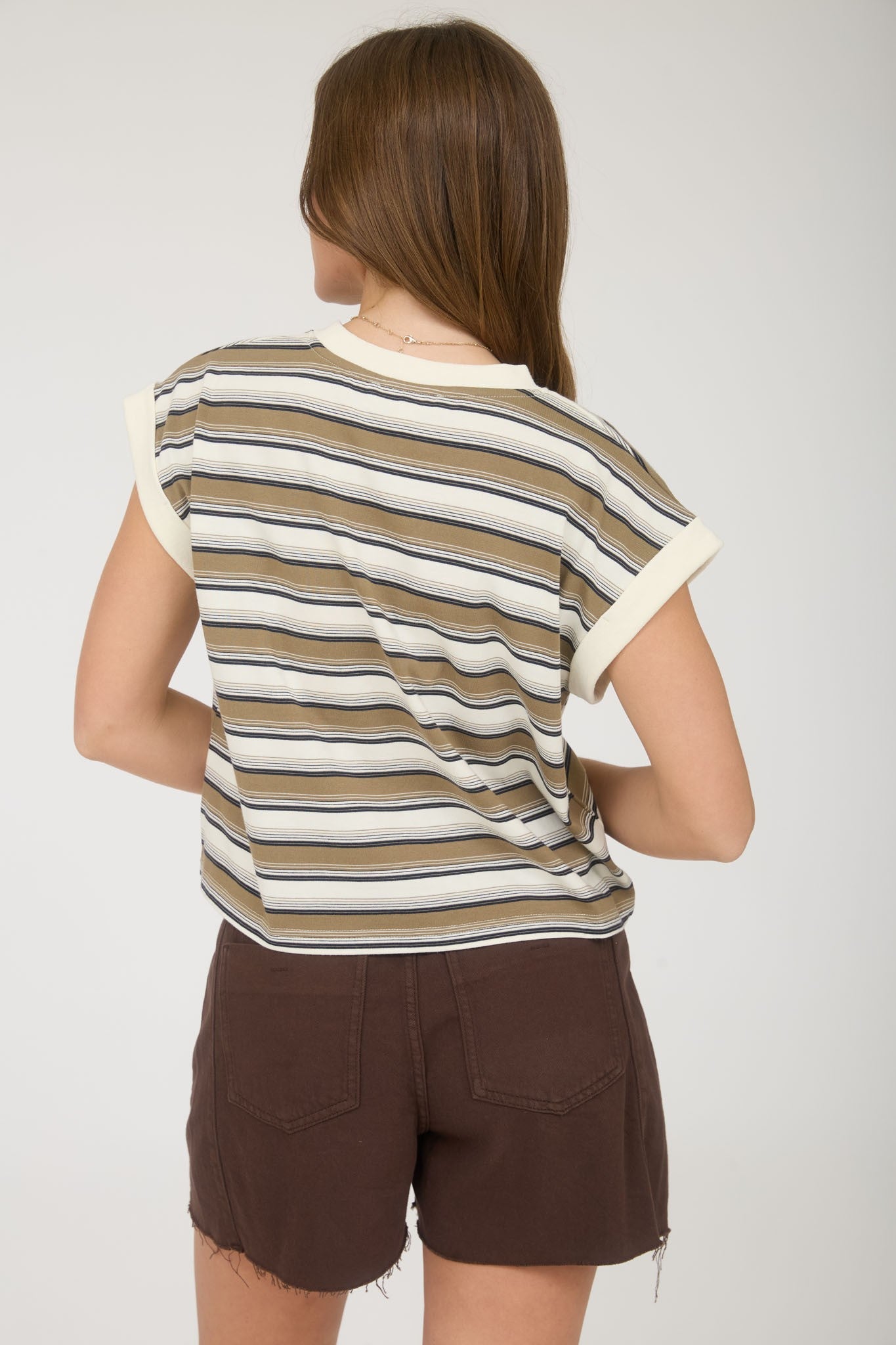 THE STRIPE CREWNECK KNIT TOP