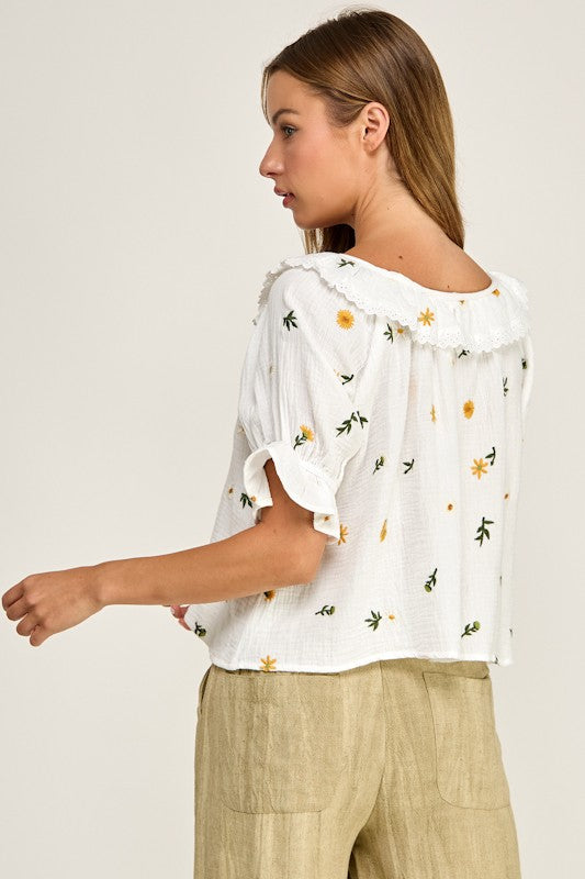 THE BLAIR EMBROIDERED TOP