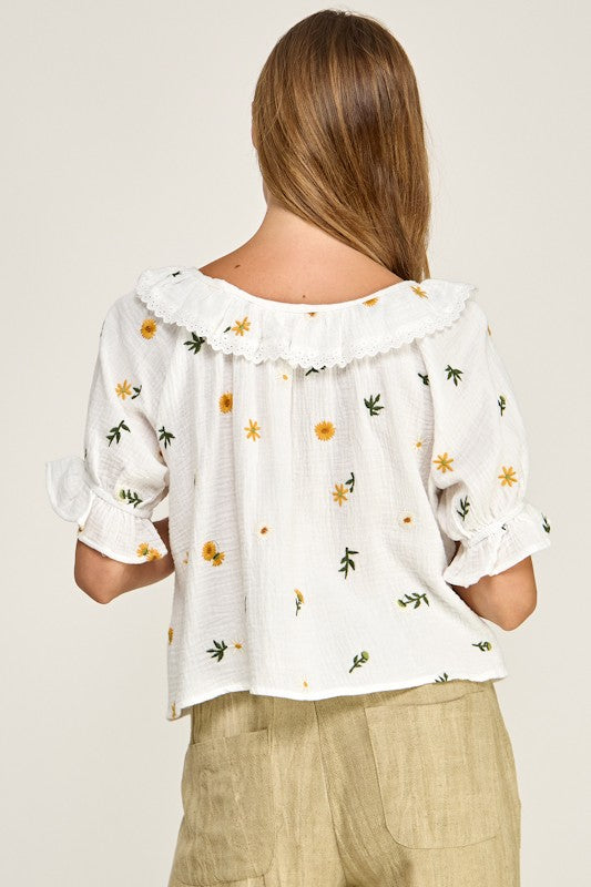 THE BLAIR EMBROIDERED TOP