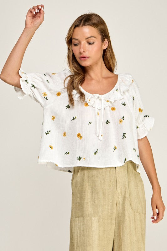 THE BLAIR EMBROIDERED TOP
