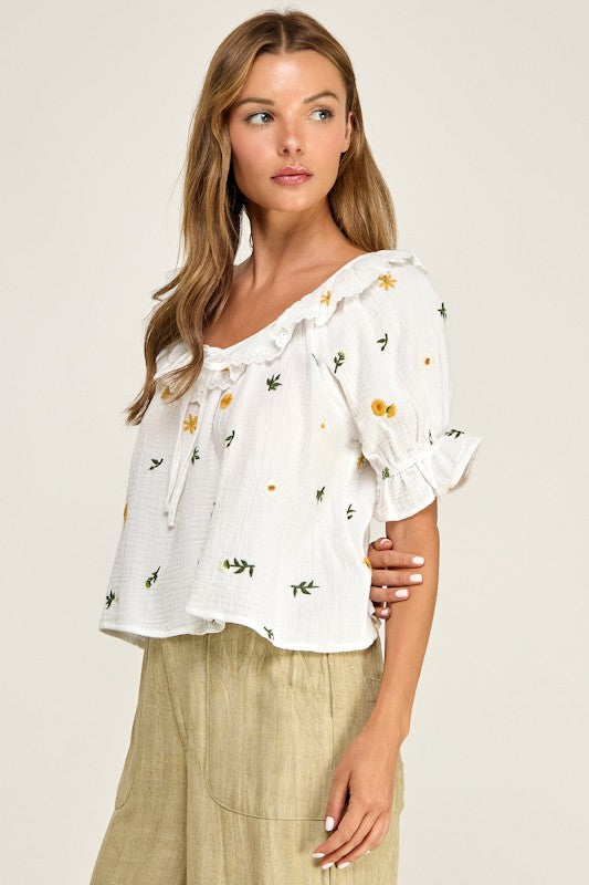 THE BLAIR EMBROIDERED TOP