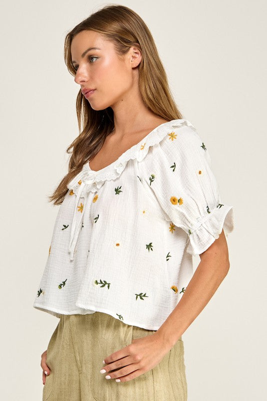 THE BLAIR EMBROIDERED TOP