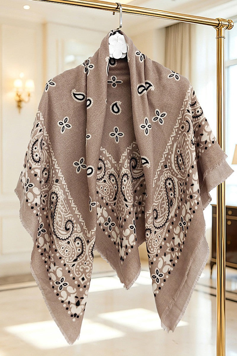 THE SARAH BANDANA SCARF | TAUPE