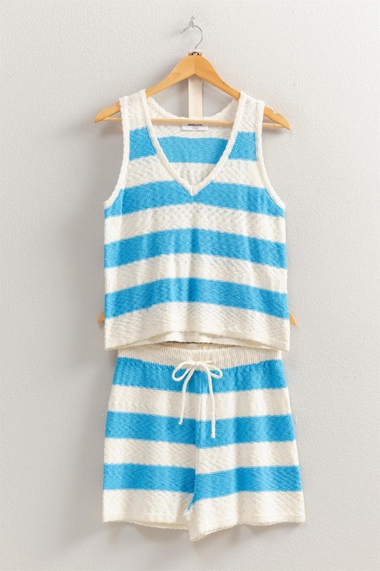 KENDALL STRIPED SHORTS AND TOP SET