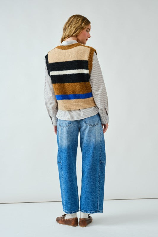 THE PULLOVER STRIPED SWEATER VEST