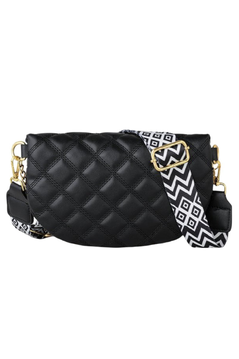 QUILTED VEGAN LEATHER CROSSBODY BUM BAG