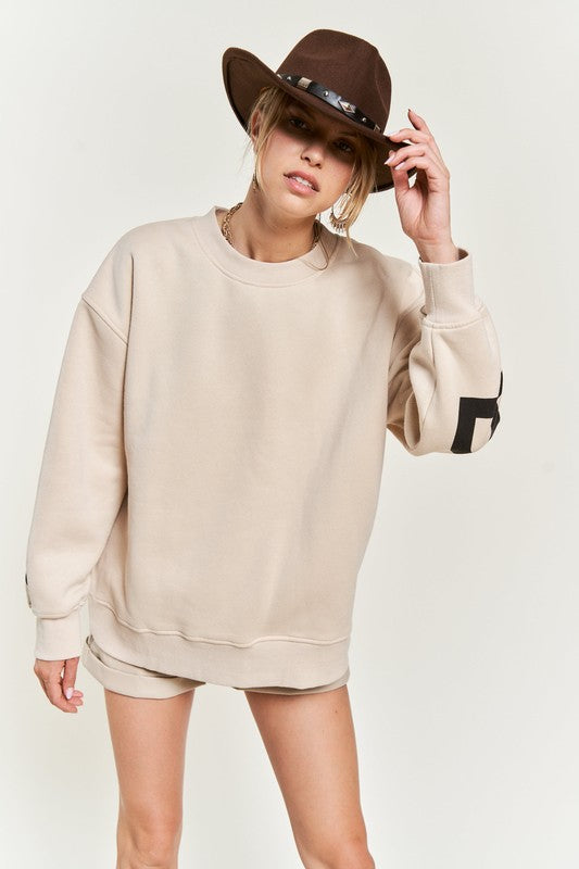 BE YOURSELF LOVE YOURSELF SWEATSHIRT - BEIGE