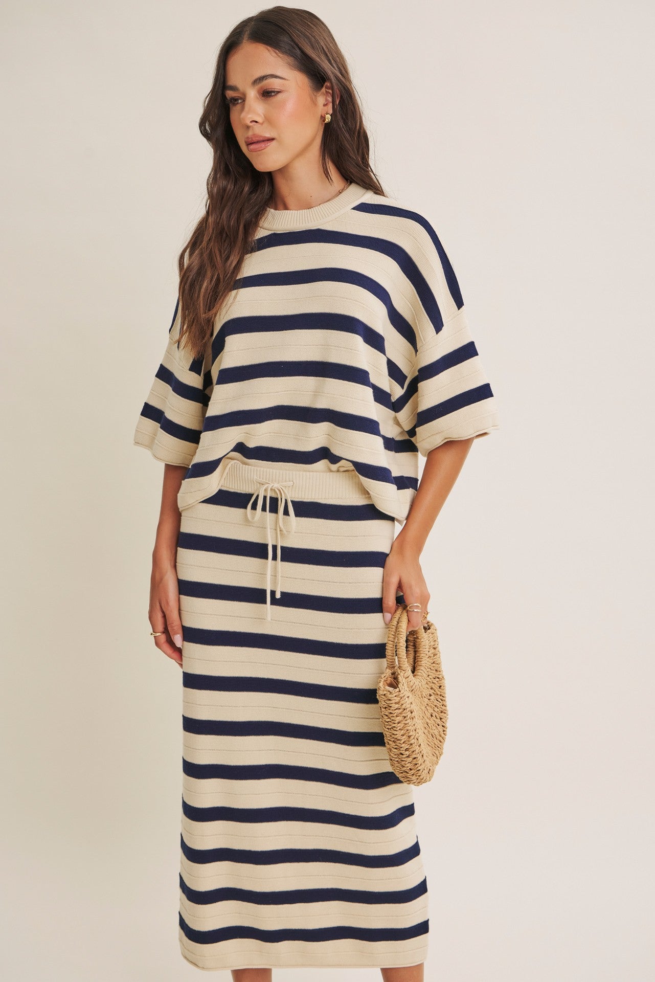 THE WEEKEND COTTON STRIPE SET