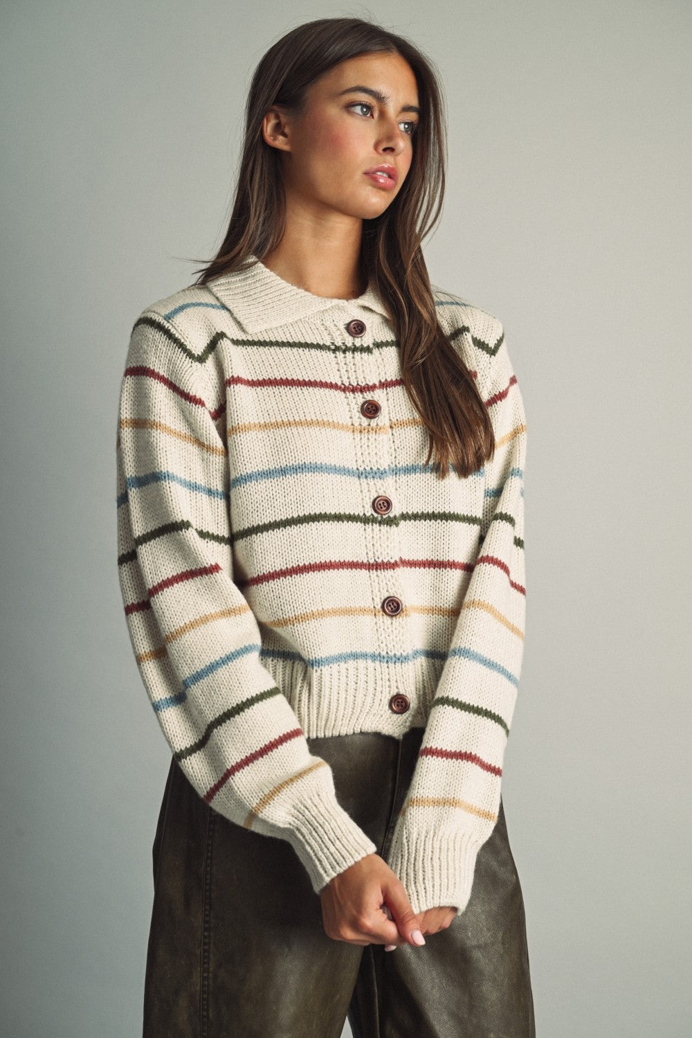 THE PORTER STRIPED CARDIGAN