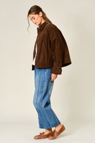 CORDUROY COTTON PLEATED JACKET