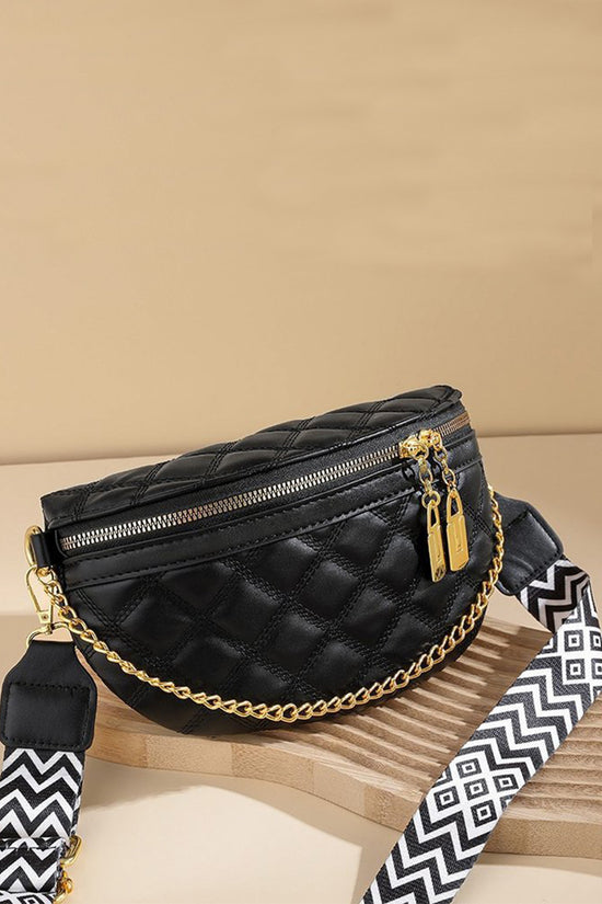 Load image into Gallery viewer, QUILTED VEGAN LEATHER CROSSBODY BUM BAG
