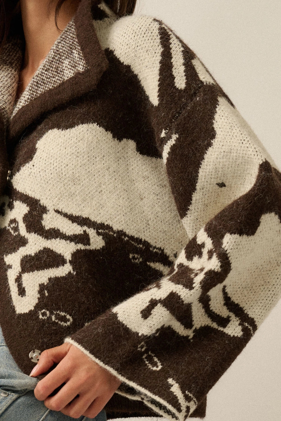 THE SOHO JACQUARD SWEATER JACKET