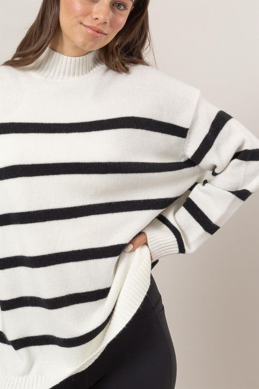 STRIPED OVERSIZED SWEATER