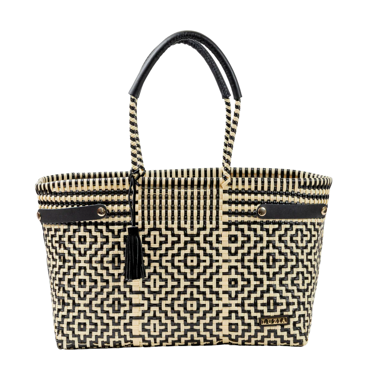 LUZIA COLLECTION 
| OPEN BASKET JUMBO CROSS DIAMOND BLACK BEIGE