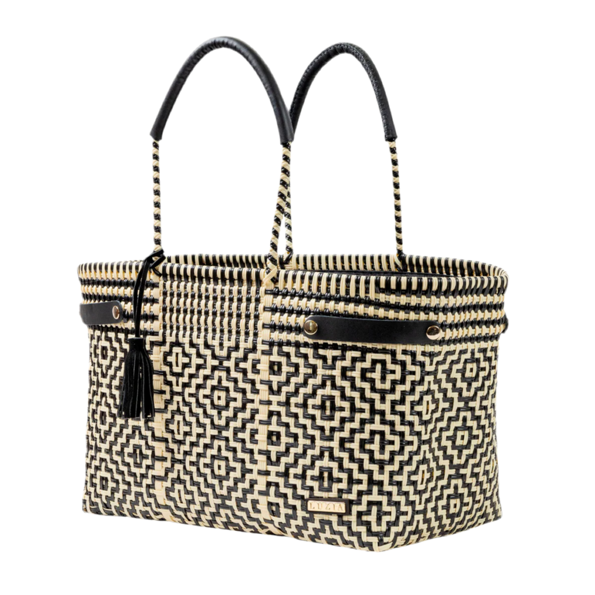 LUZIA COLLECTION 
| OPEN BASKET JUMBO CROSS DIAMOND BLACK BEIGE