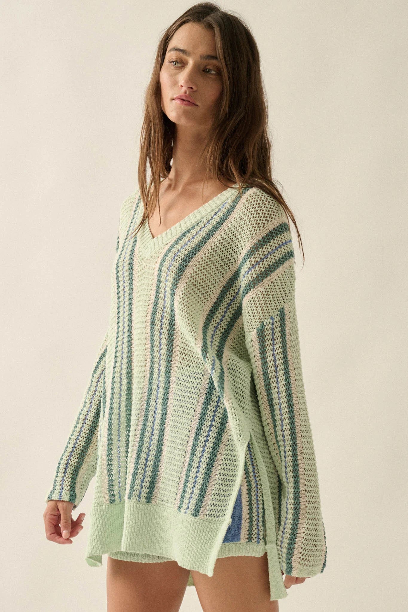 THE SAGE SALT AIR CROCHET PULLOVER