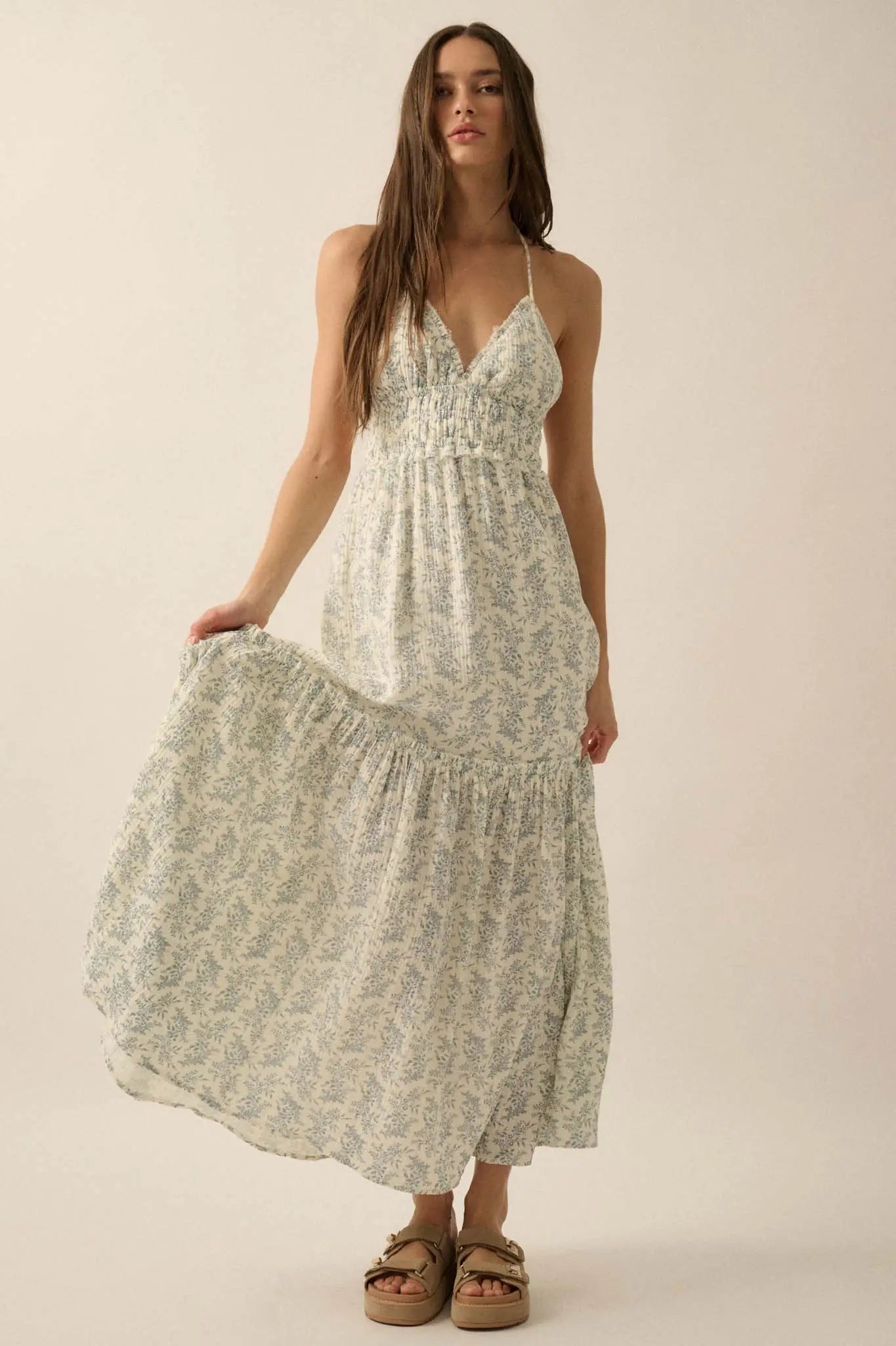 THE MARBELLA HALTER MAXI DRESS