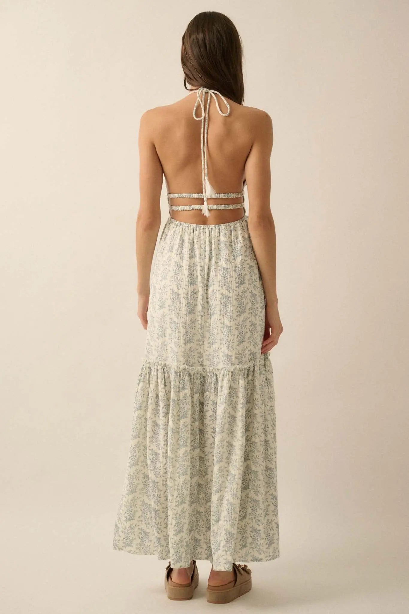 THE MARBELLA HALTER MAXI DRESS