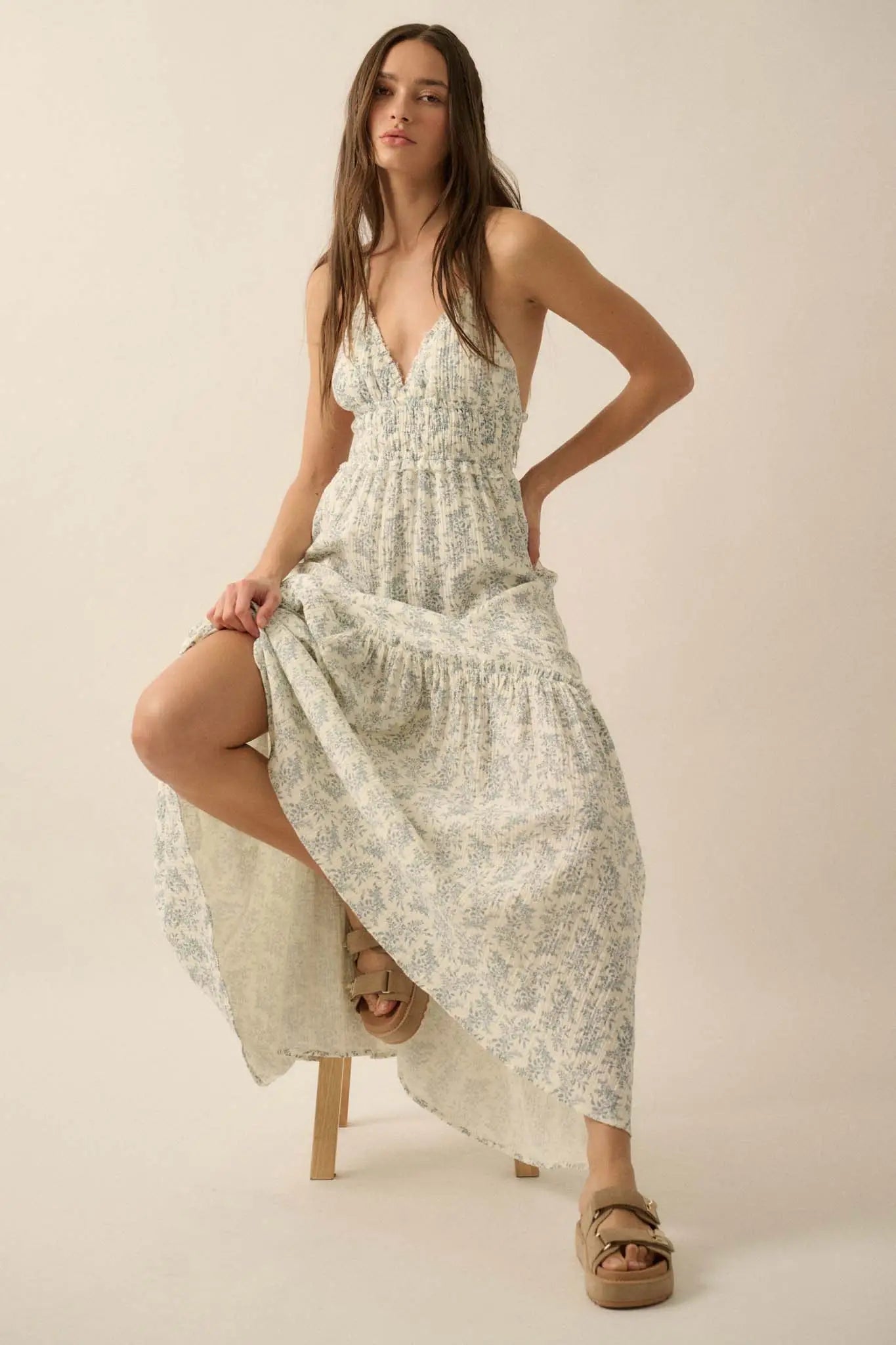 THE MARBELLA HALTER MAXI DRESS