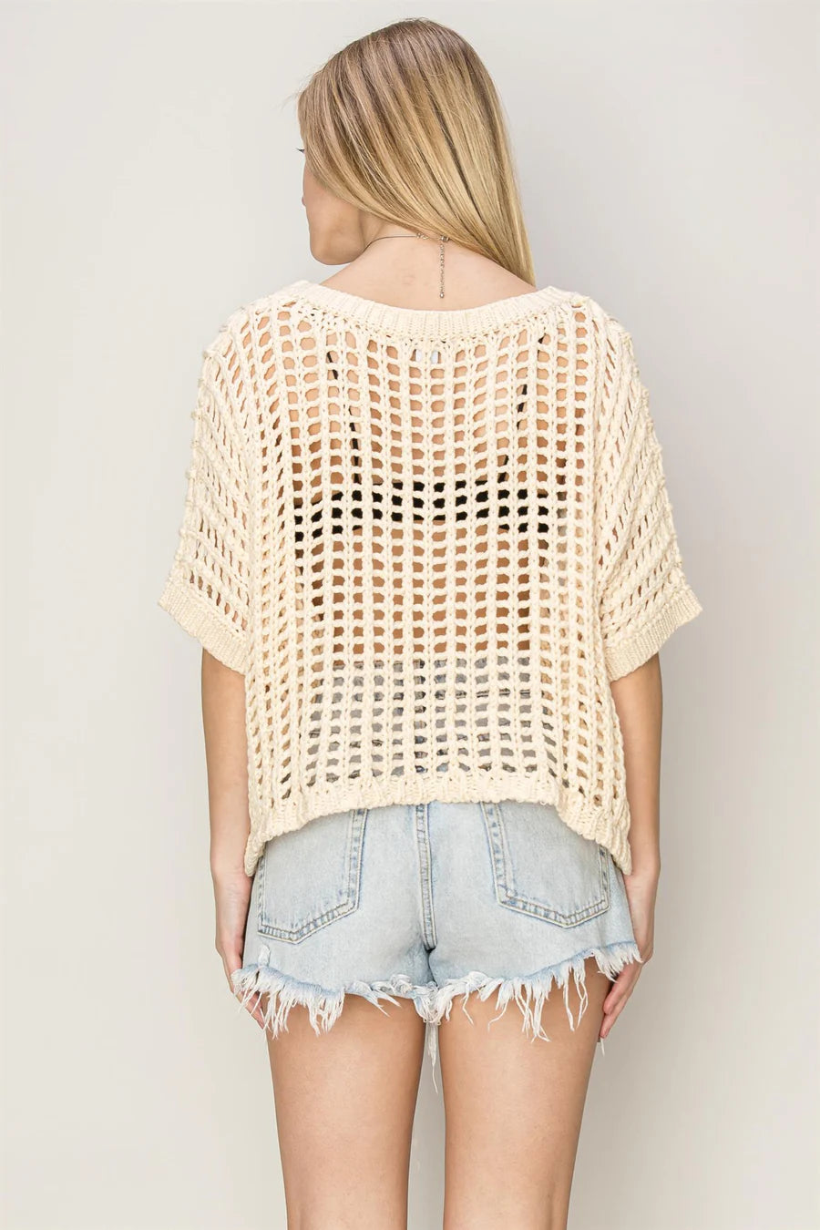 OPEN STITCH SWEATER TOP