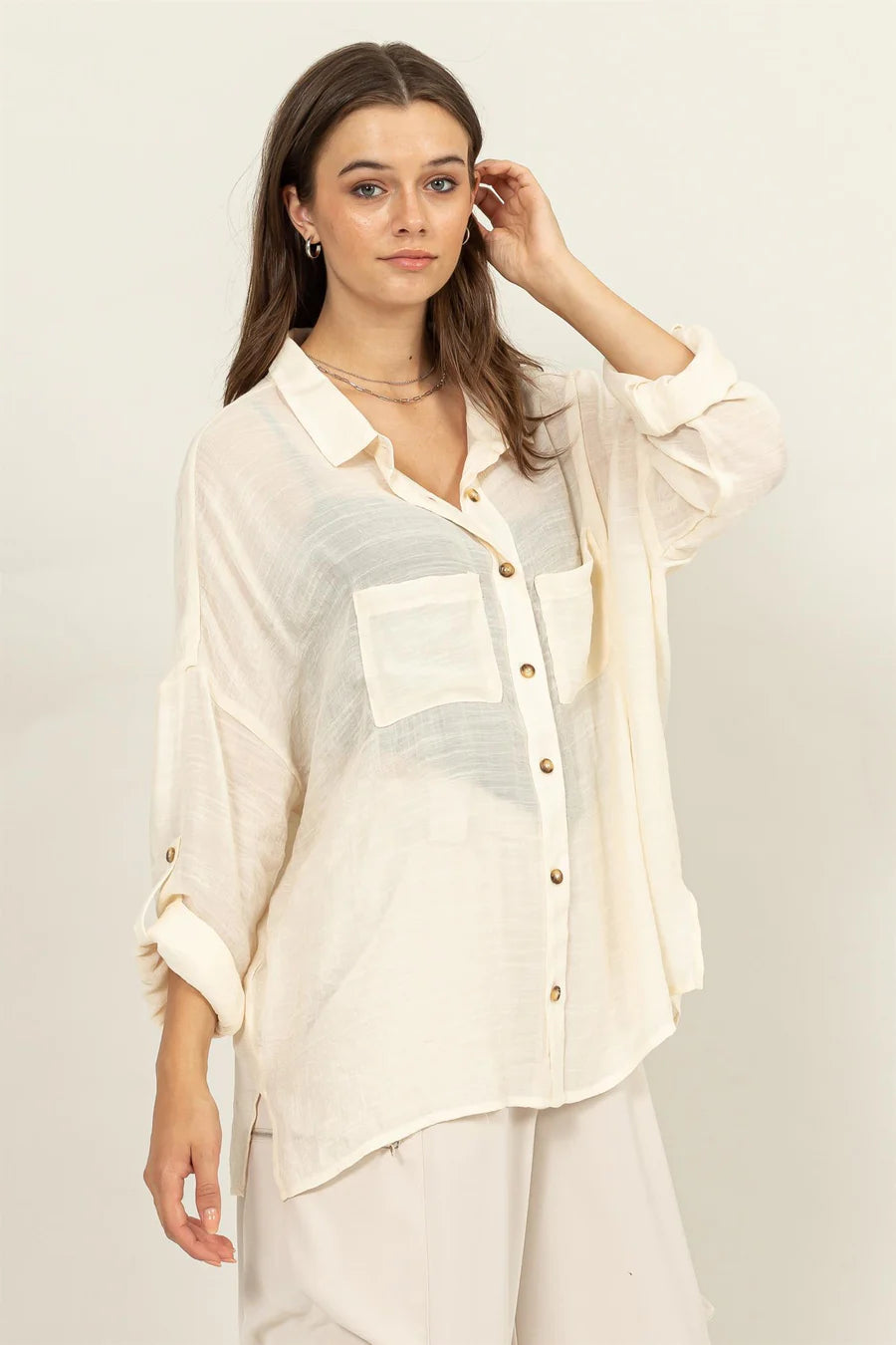 LONG SLEEVE BUTTON DOWN SHIRT