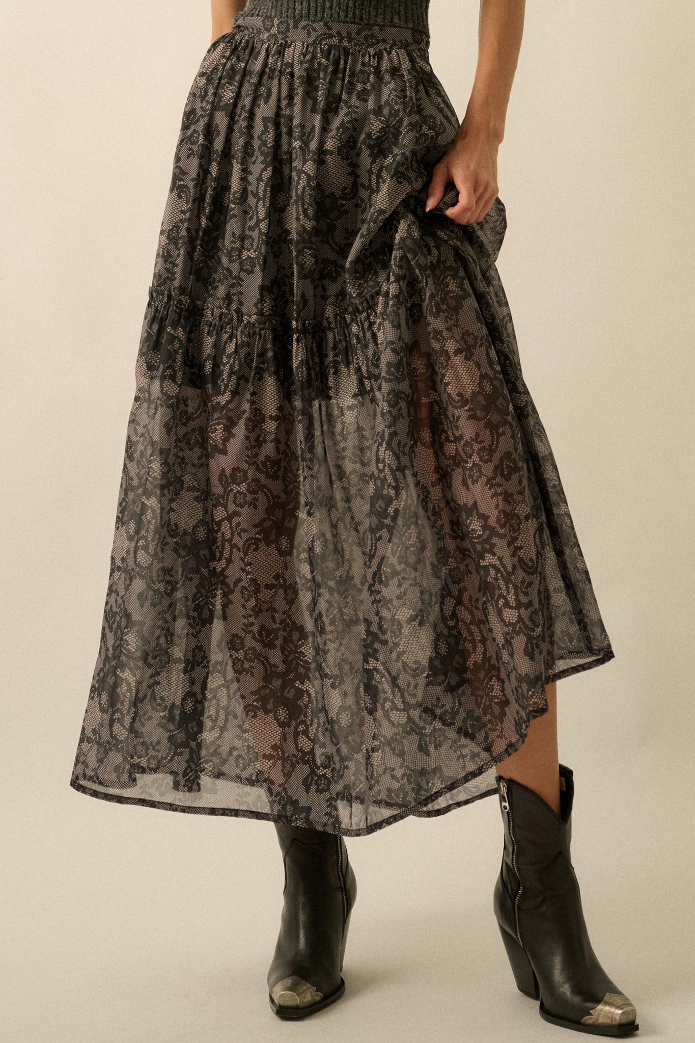 BERSHA LACE MAXI SKIRT