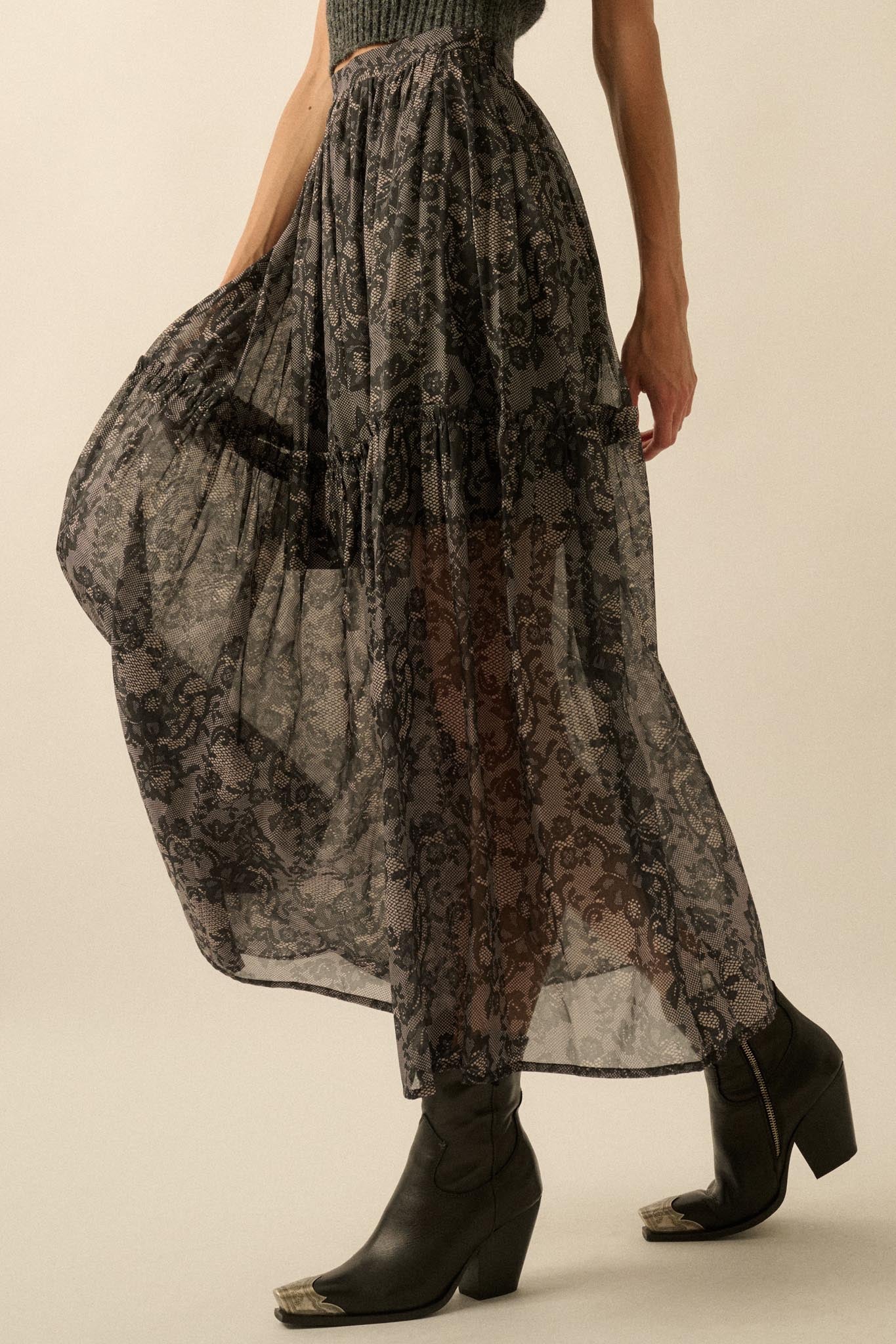 BERSHA LACE MAXI SKIRT