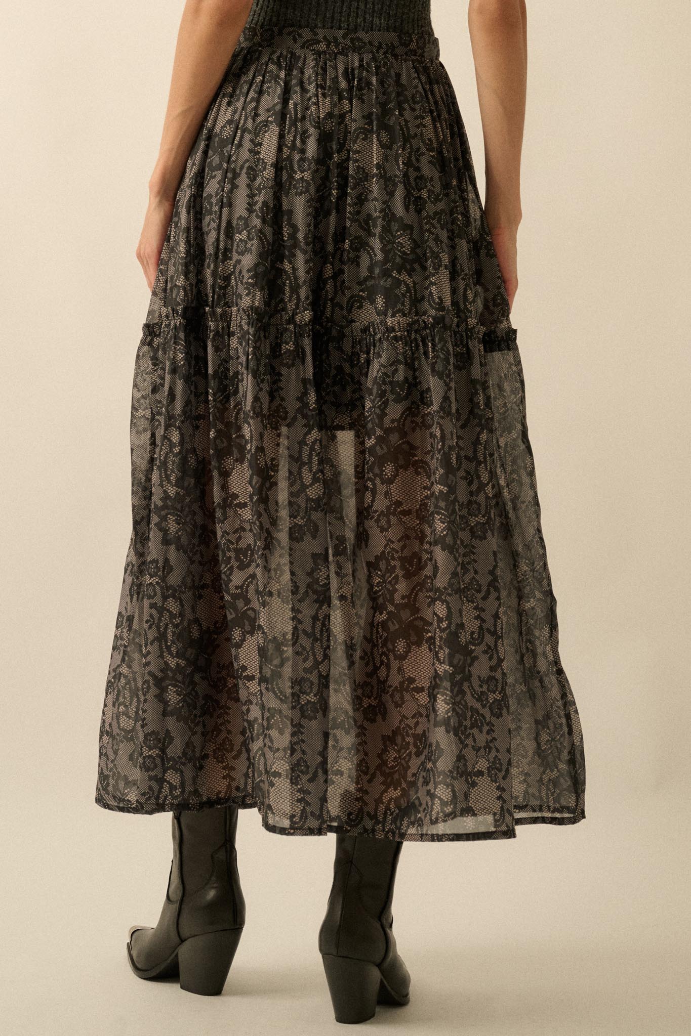 BERSHA LACE MAXI SKIRT