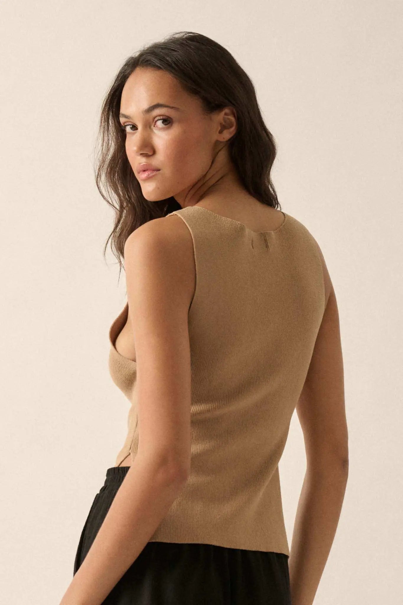 EFFORTLESS RIB BOATNECK TANK TOP