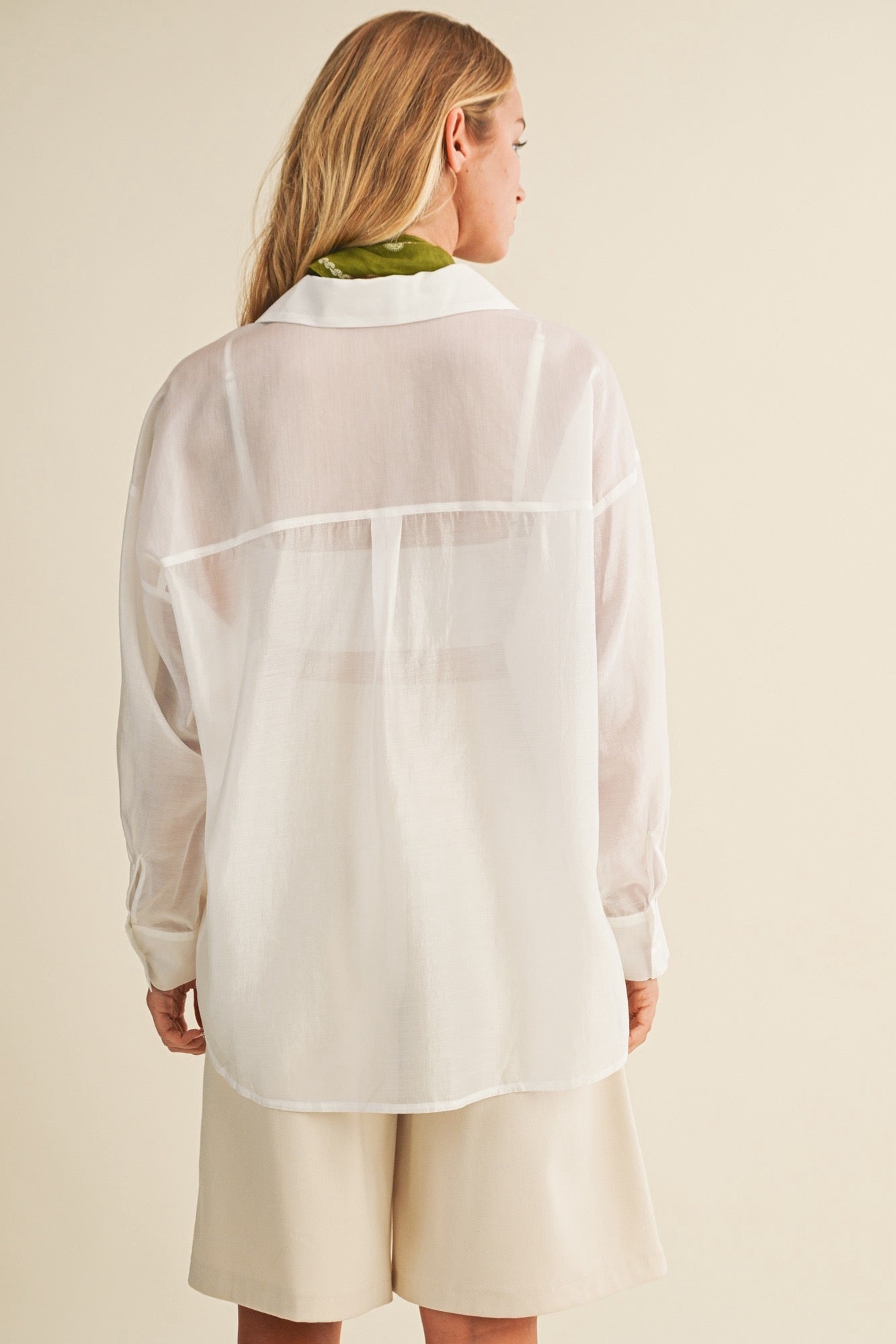 THE AURA SHEER CARGO POCKET BUTTON UP | NEW COLOR