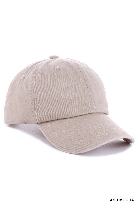 VINTAGE WASHED BASEBALL CAP - ASH MOCHA