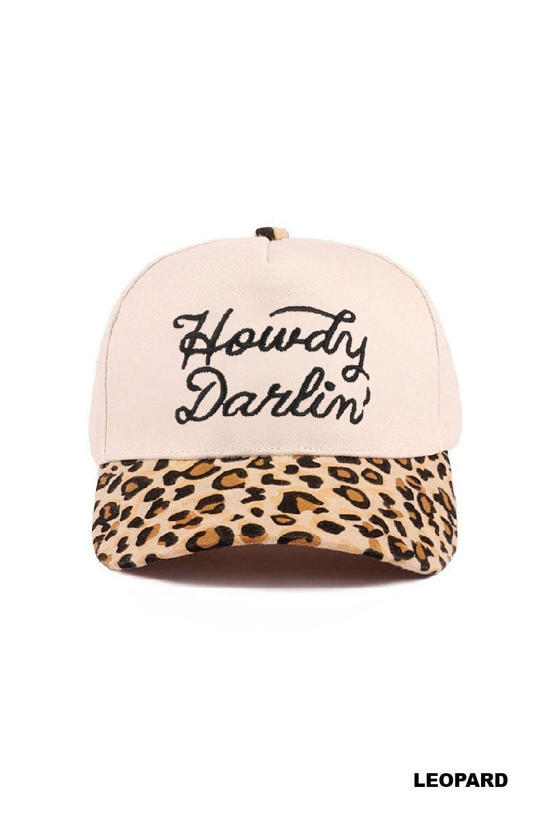 HOWDY DARLIN TWO-TONE CANVAS COTTON CAP