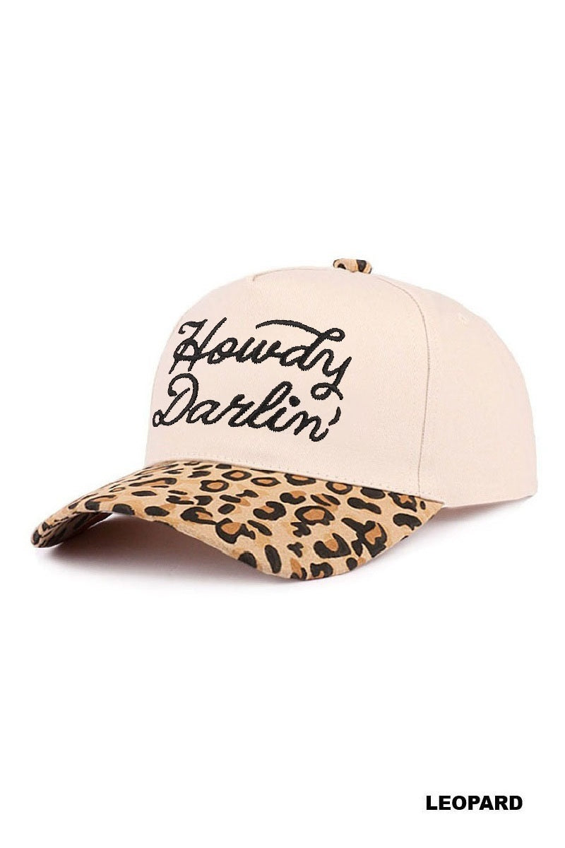 HOWDY DARLIN TWO-TONE CANVAS COTTON CAP