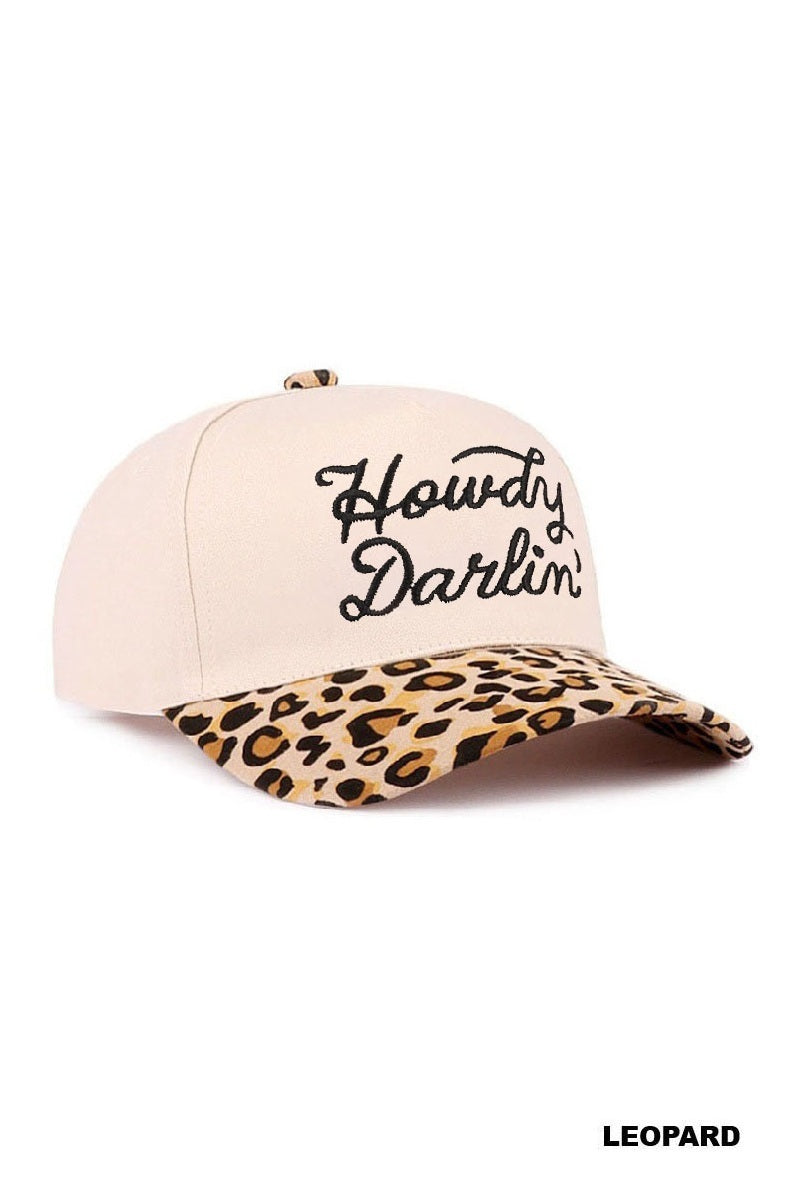 HOWDY DARLIN TWO-TONE CANVAS COTTON CAP
