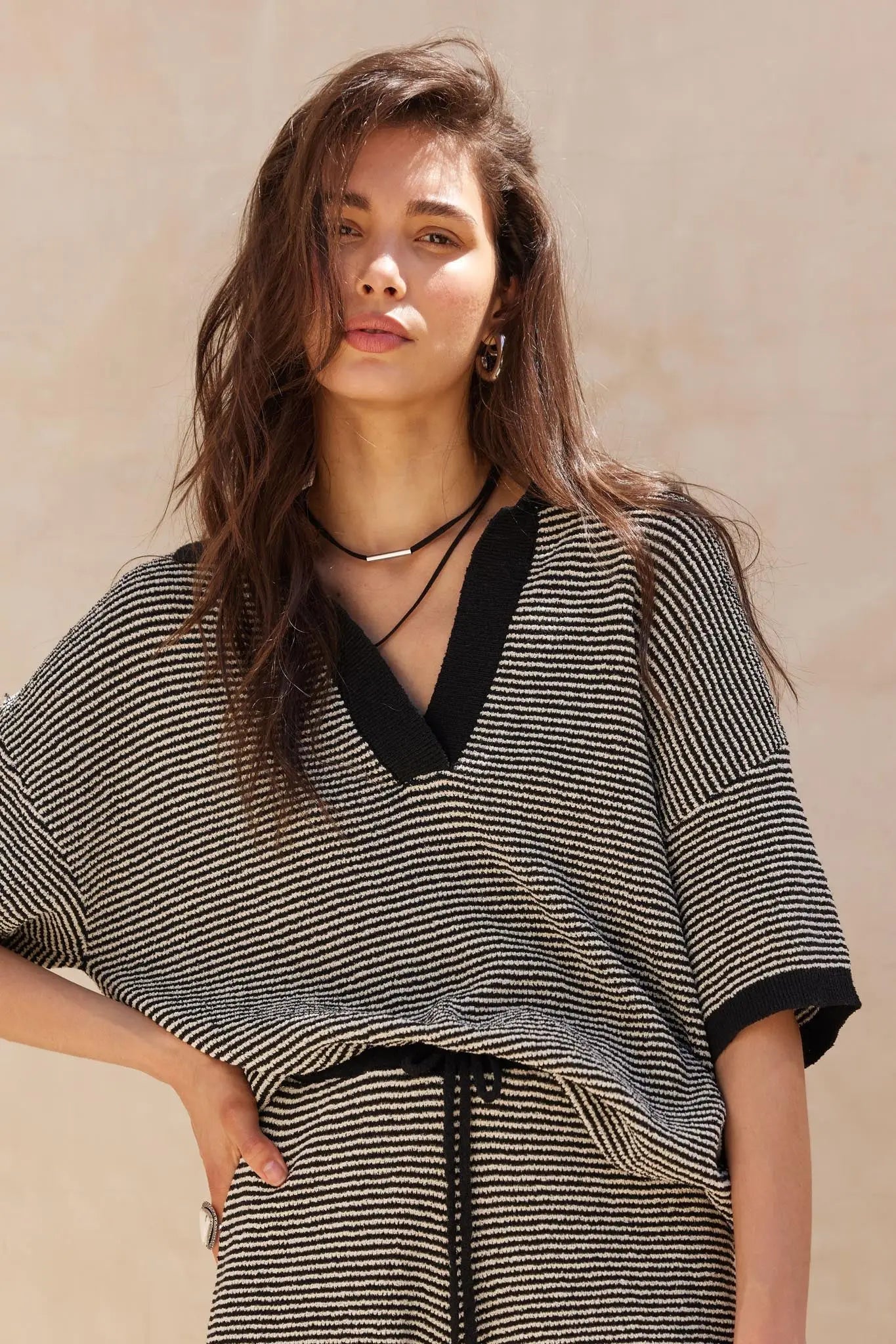 THE AYDEN STRIPED KNIT SET