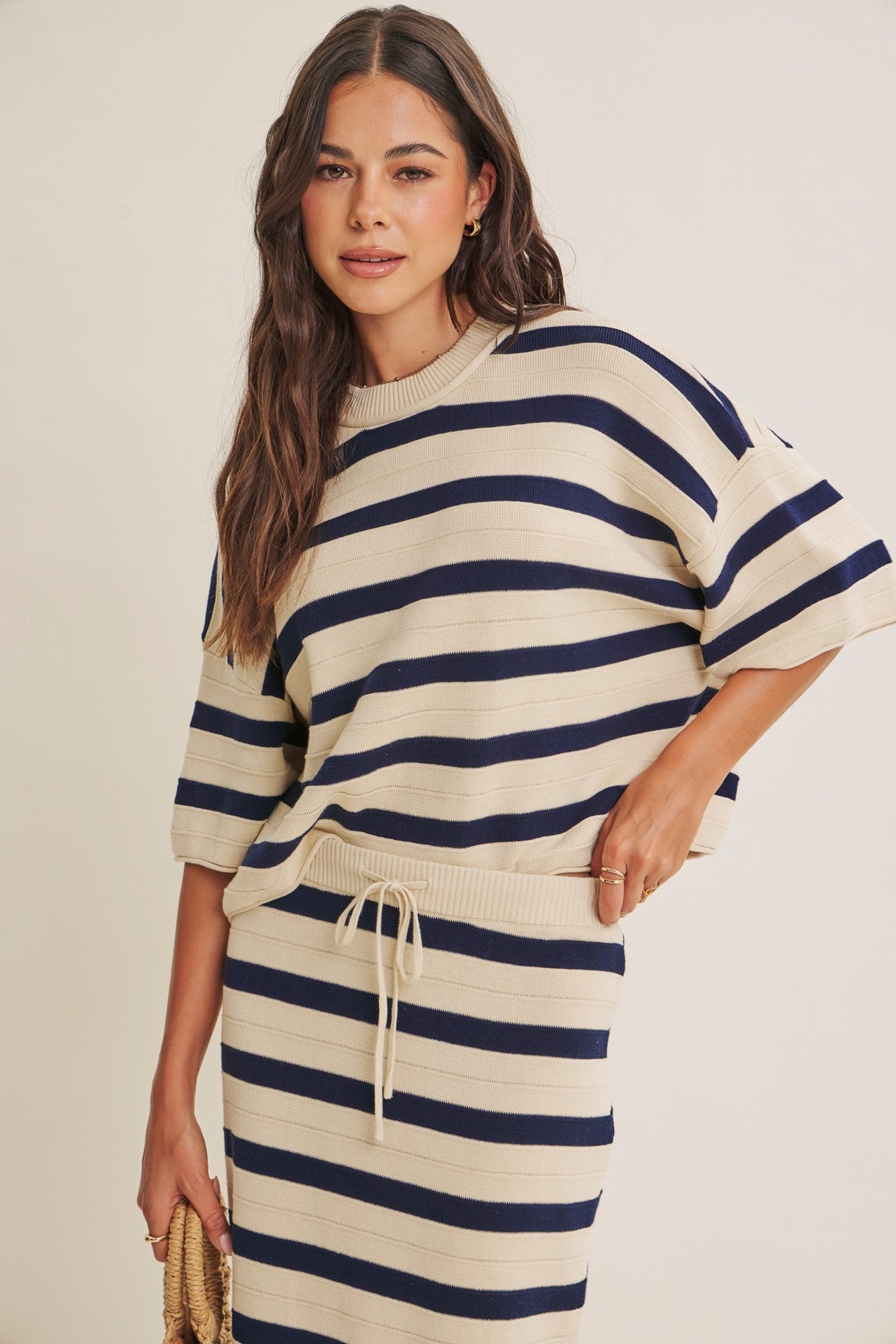 THE WEEKEND COTTON STRIPE SET