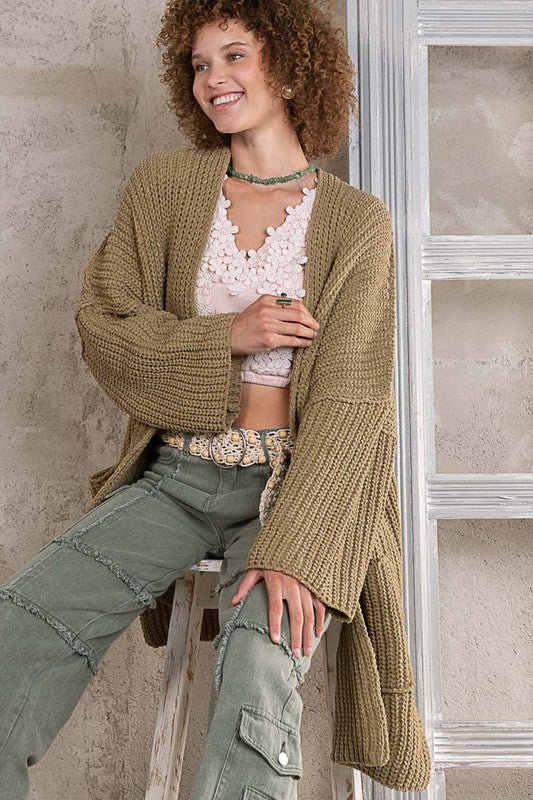 DROP SHOULDER CARDIGAN - BY POL