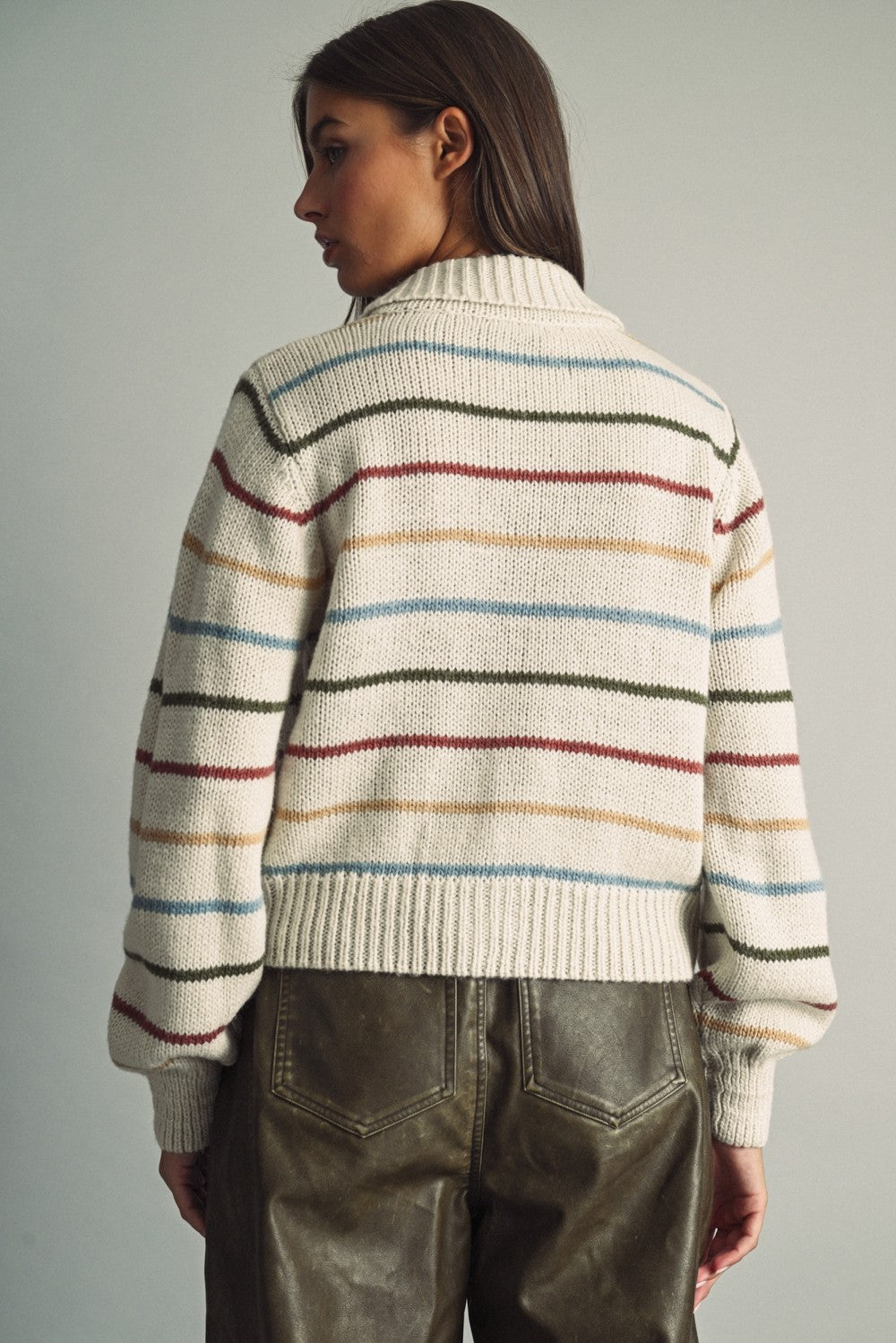 THE PORTER STRIPED CARDIGAN