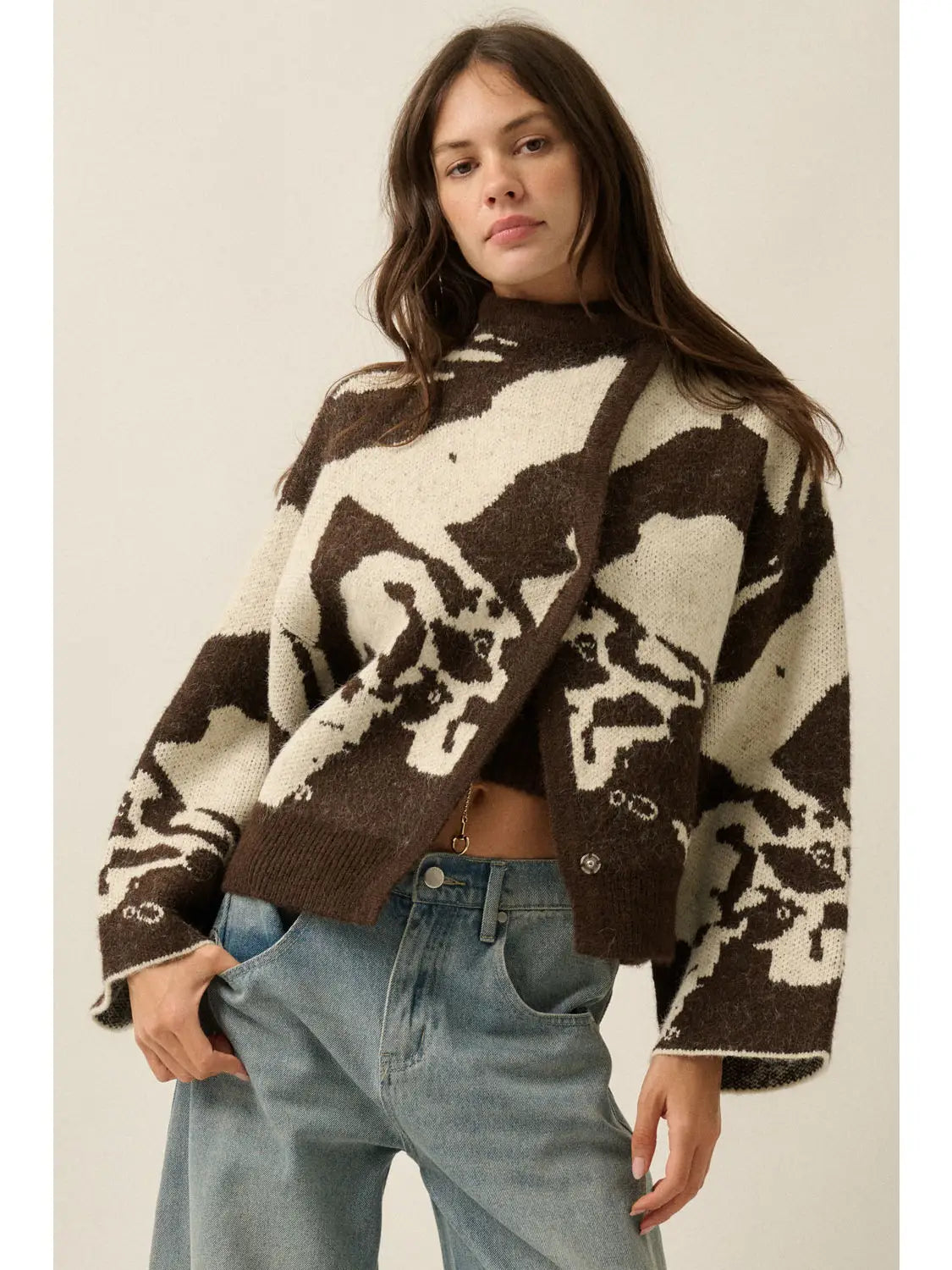THE SOHO JACQUARD SWEATER JACKET