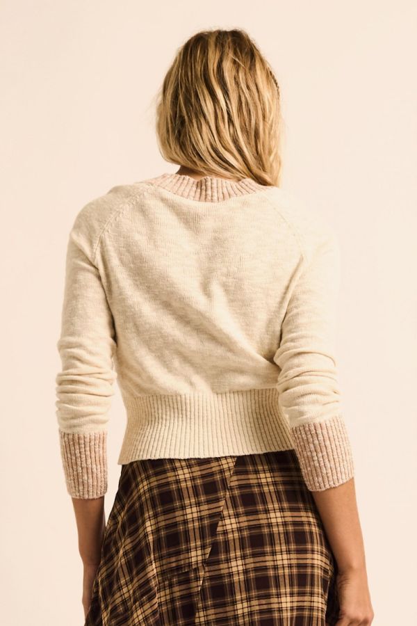 MARLED KNIT RAGLAN-SLEEVE CARDIGAN