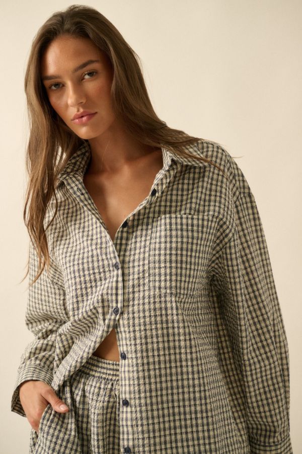 THE SUMMERHOUSE PLAID WOVEN SHIRT