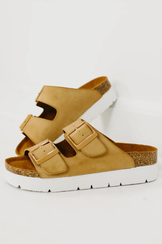 THE MOLLY BUCKLE SANDAL - TAUPE